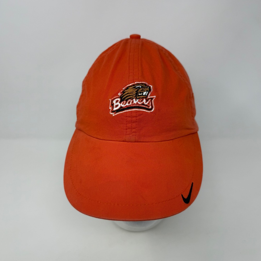 Vintage Nike Team Oregon State Beavers Womens Orange Baseball Cap Hat F4WDI OSFM